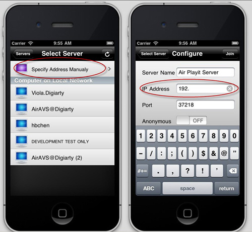 Streaming Video from Mac to iPhone iPad Step 2