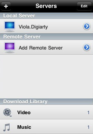 choose server on iPhone iPad